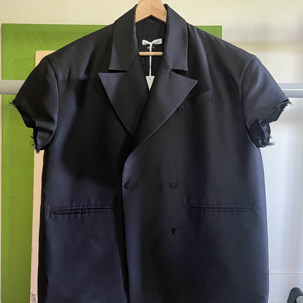 Black Double-Breasted Women's Blazer